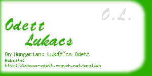 odett lukacs business card